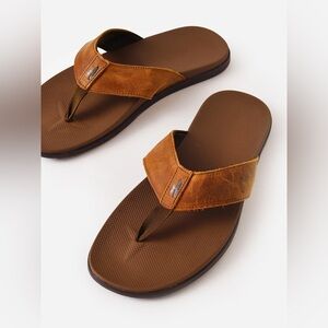 Johnnie-O Men's Dockside Flip Flop Saint Bernard Size 10